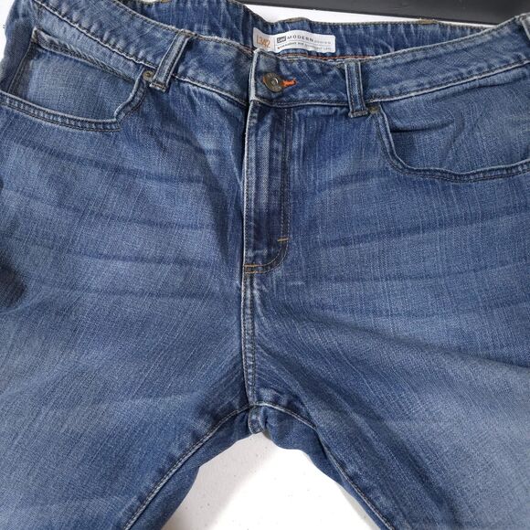 Stretch Comfort Blue Jeans 38x29 Mens L342 Straight Leg Medium Wash Western Work - Picture 15 of 16